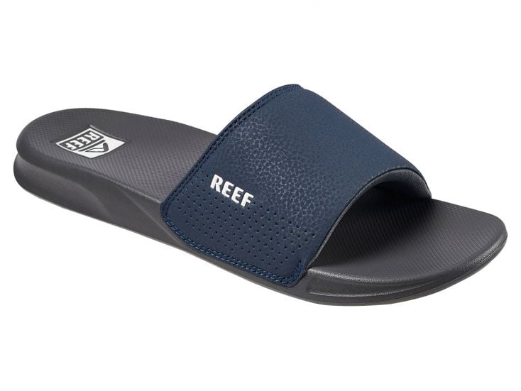 Reef One Slide Navy White heren slippers