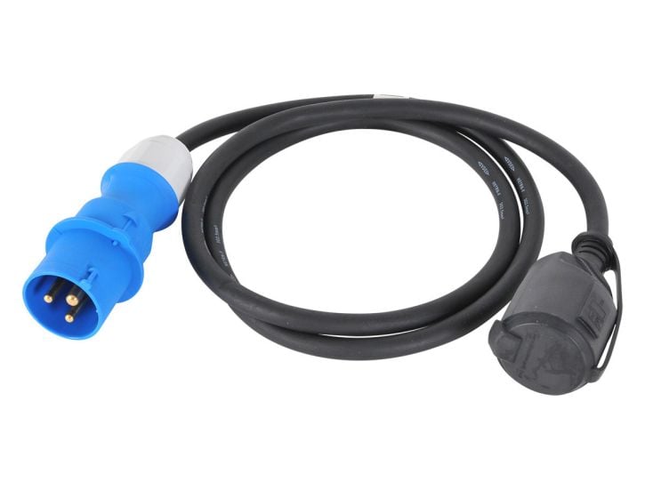 Schwabe CEE naar schuko contra verloopkabel
