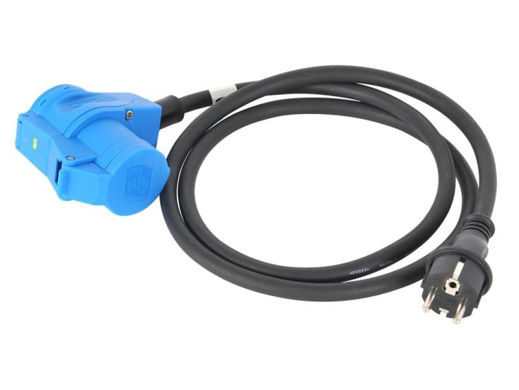 Schwabe haakse CEE contra naar schuko verloopkabel