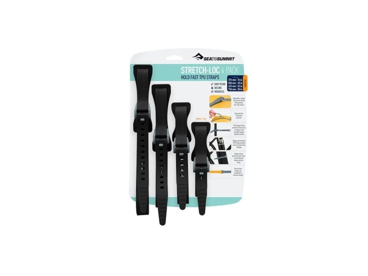 Sea To Summit Stretch-Lock TPU-bandjes 4 stuks - Black