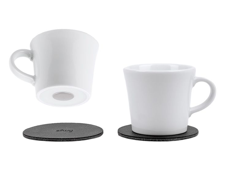 Silwy porseleinen magnetische espressokopjes
