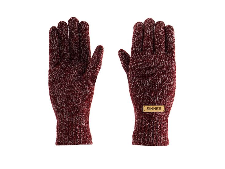 Sinner Monserrate handschoenen - Melange Bordeaux Red