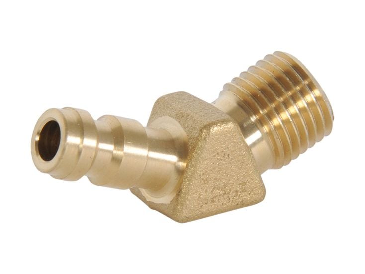 Obelink 1/4" links x snelkoppeling 45° adapter