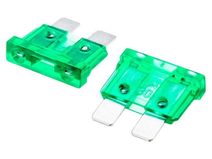 Set standaard steekzekeringen 30 A