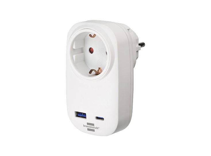 Brennenstuhl stopcontactadapter met USB-C
