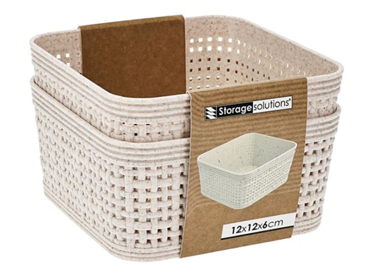 Storage Solutions 2-delige opbergmandenset - 0,90 liter
