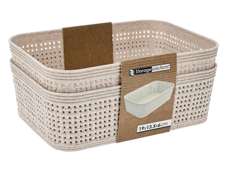 Storage Solutions 2-delige opbergmandenset - 1,55 liter