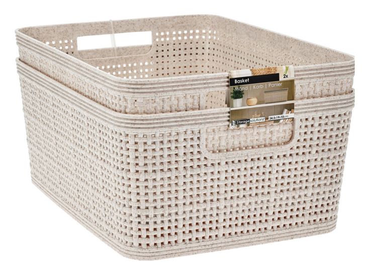 Storage Solutions 2-delige opbergmandenset - 4,65 liter