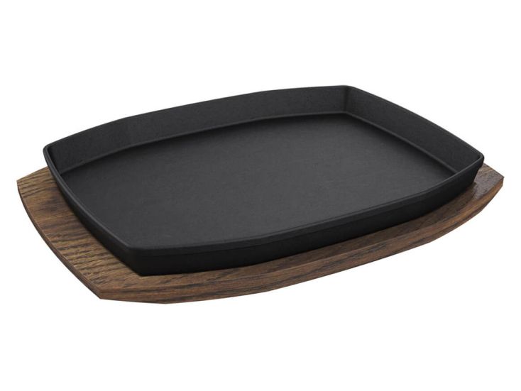 The Bastard Cast Iron Sizzling M/L kookplaat met onderzetter