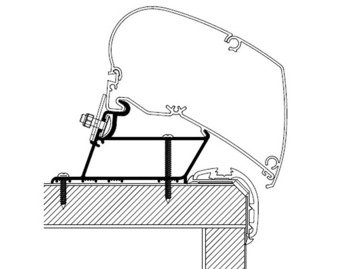 Thule Carthago Malibu / Fendt ≥ 2023 350 cm Roof Adapter