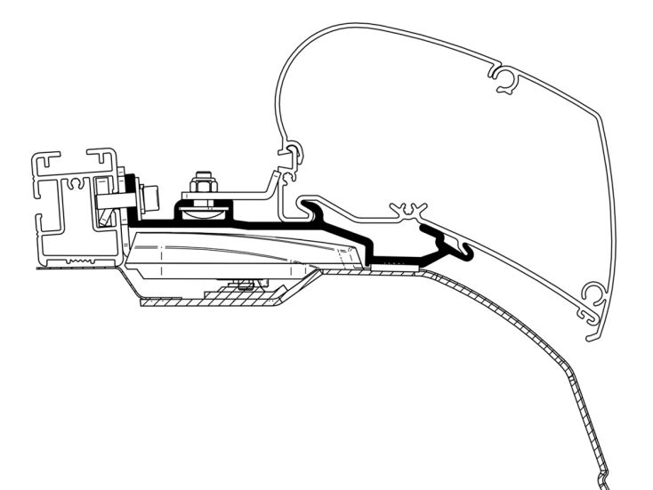 Tweedekans Thule adapter Roof Rack Ducato L3H2 & L4H2