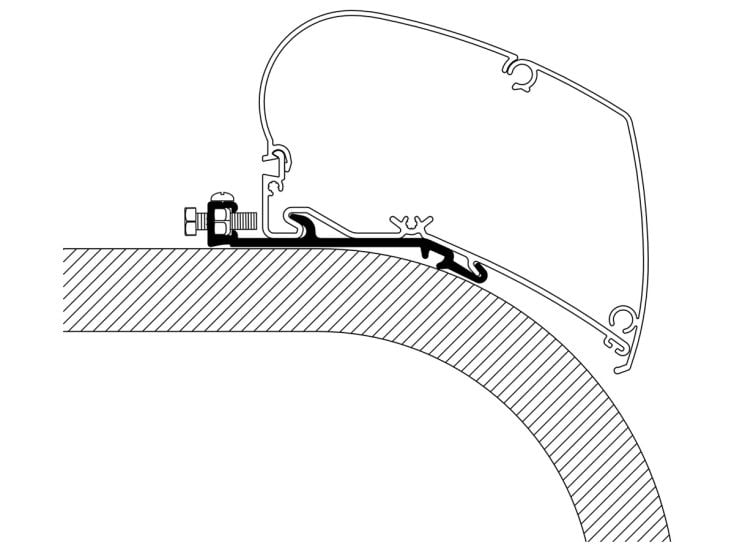 Thule Flat Roof adapter 300 cm