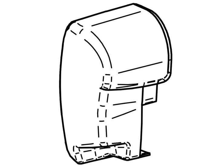 Thule Omnistor eindkap cassette links 8000 - White