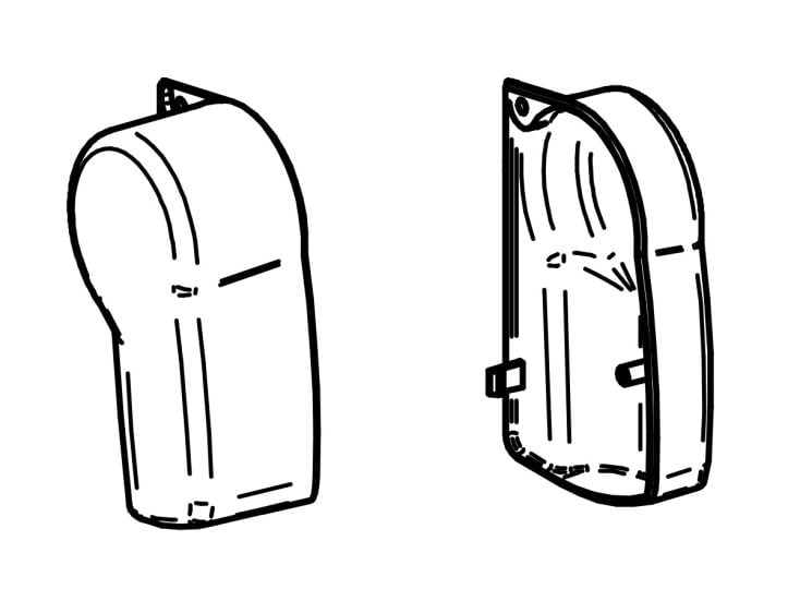 Thule Omnistor set eindkappen cassette 4900 wit