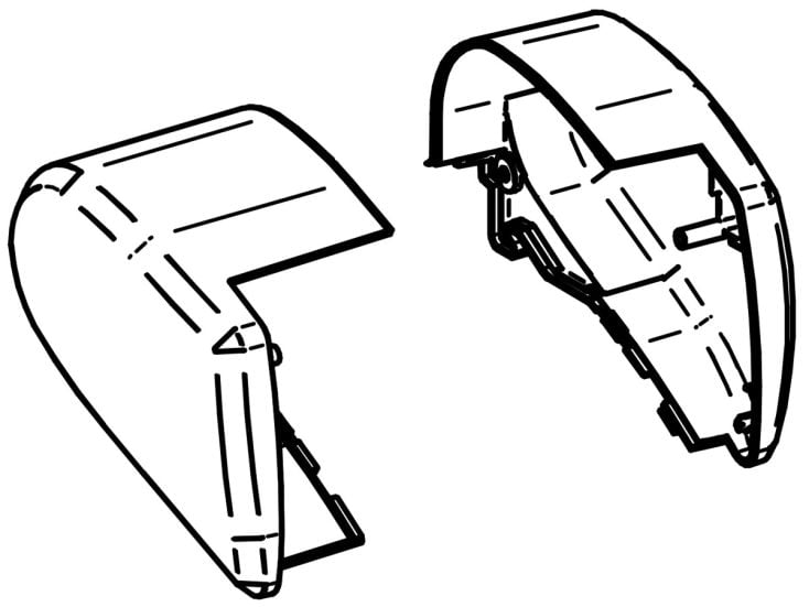 Thule Omnistor set eindkappen cassette 6300 aluminium