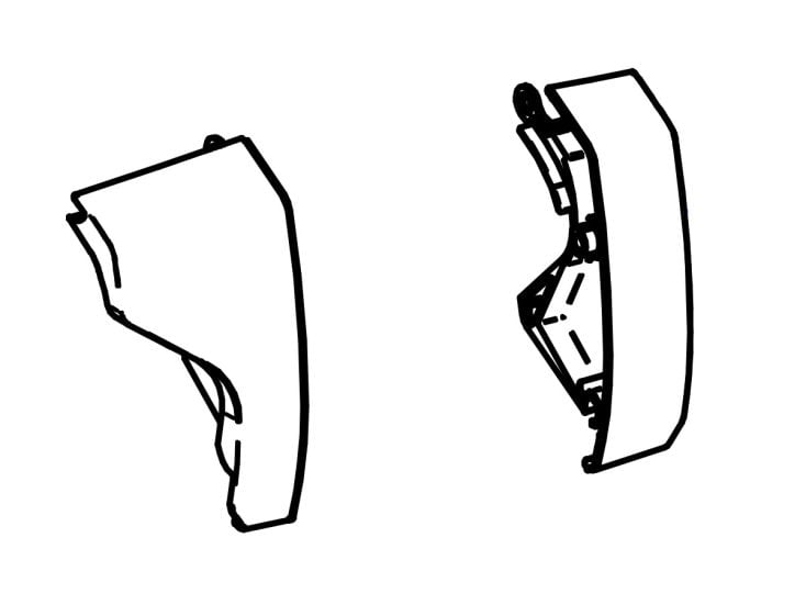 Thule Omnistor set eindkappen voorlijst 6300 aluminium