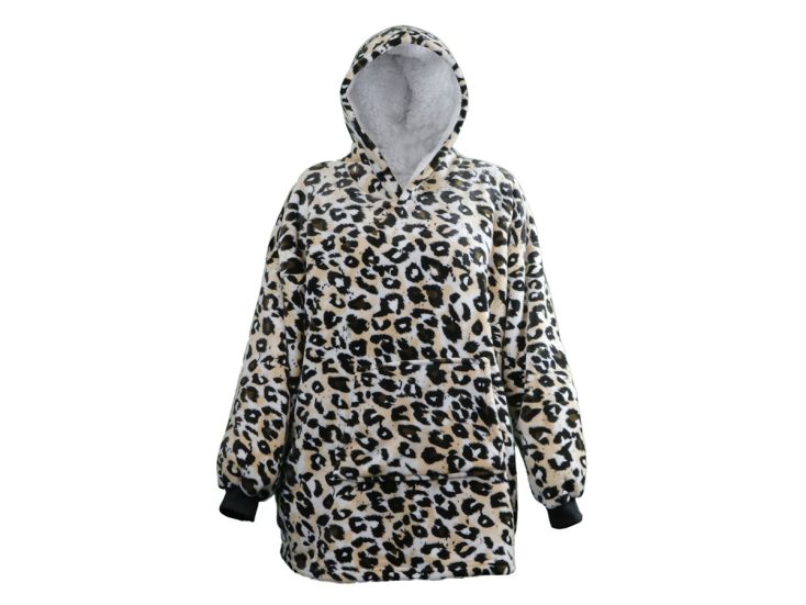 knijpen Dominant Ontvangende machine Unique Living oversized panterprint hoodie