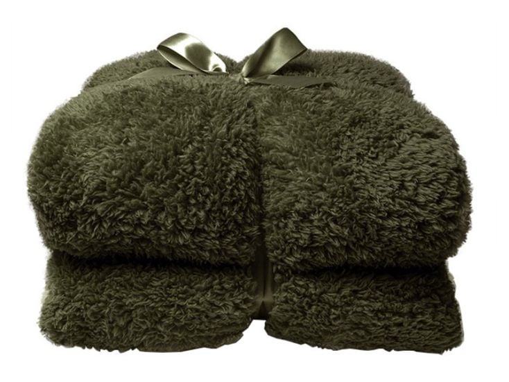 Unique Living Teddy plaid - Winter Green