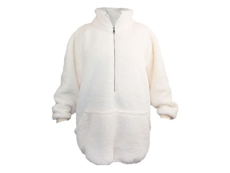 Unique Living Willow Long oversized hoodie - Dove White