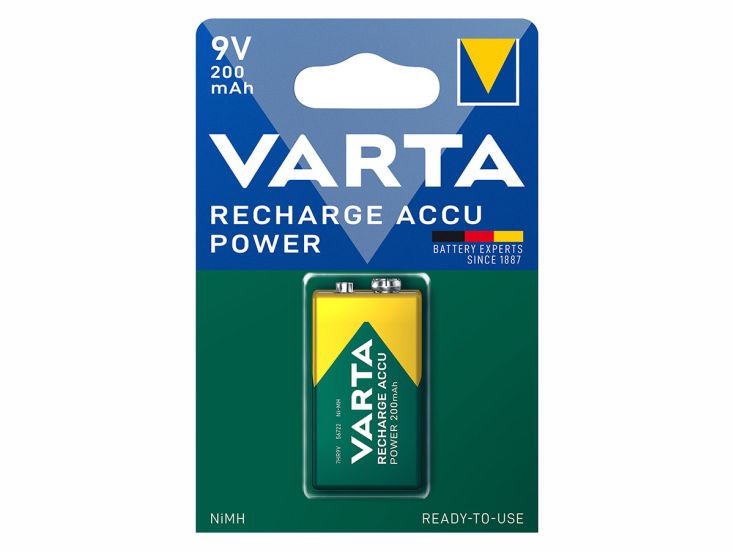 Varta Recharge Accu Power 9V batterij Varta Recharge Accu Power 9V batterij