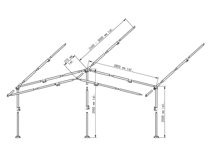 Piper voortentframe PowerGrip Aluminium 28 mm maat 8 - 10