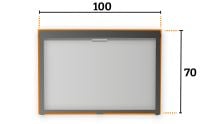 Obelink Velum Combirollo grey - 100 x 70 cm thumbnail