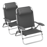Campout Comfort Beach set van 2 strandstoelen - Black thumbnail
