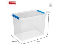 Sunware Q-line 72 liter set van 2 opbergboxen - Blue thumbnail