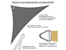 Buitenkado 3.6x3.6 antraciet waterdoorlatend schaduwdoekset thumbnail