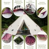 Skandika Tipi Kota 550 Groepstent - Beige thumbnail