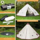 Skandika Tipi Kota 550 Groepstent - Beige thumbnail