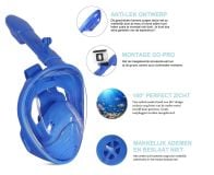 Campingwise kinder XS blauw full face duikmasker thumbnail