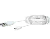 Schwaiger LK200M 2 meter witte Micro USB oplaadkabel thumbnail