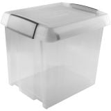 Sunware Nesta 50 liter transparant grijze hangmappen box met 2 strips thumbnail