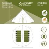 Skandika Tipi Goathi 550 Protect Groepstent - Beige thumbnail