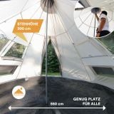 Skandika Tipi Goathi 550 Protect Groepstent - Beige thumbnail