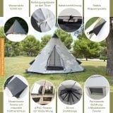 Skandika Tipi Goathi 550 Protect Groepstent - Beige thumbnail