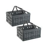 Sunware Square 32 liter set van 2 vouwkratten met handgreep thumbnail