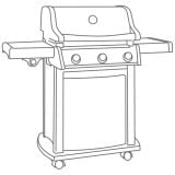 Eurotrail 130 x 45 x 107 cm Black barbecuehoes thumbnail