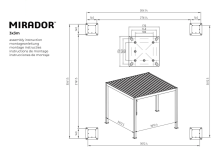 Novum Mirador BASIC 300 x 300 cm pergola terrasoverkapping - Grey thumbnail