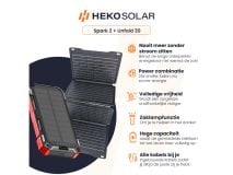 HEKO Solar Spark powerbank met Unfold 30W Solar Panel thumbnail