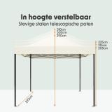 LifeGoods Easy Up 3x3 m partytent  - Beige thumbnail
