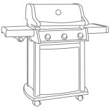 Eurotrail 122 x 45 x 107 cm Black barbecuehoes thumbnail