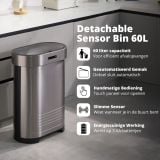 FlinQ opvouwbare sensor prullenbak - 60 liter thumbnail