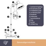 Perel PHS2000-R staande terrasverwarmer - 2000 watt thumbnail
