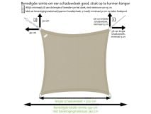 Buitenkado 3.6x3.6 antraciet waterdoorlatend schaduwdoekset thumbnail