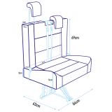 Komfort Seat voor CTA Frame zonder Isofix - Premium Zwart thumbnail