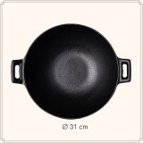 OTIX 31 cm gietijzeren wokpan thumbnail