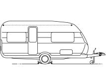 Campooz Trekking caravanluifel 350 cm - zwart thumbnail
