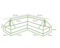 Winza 272 plateau hoek loungeset beschermhoes thumbnail